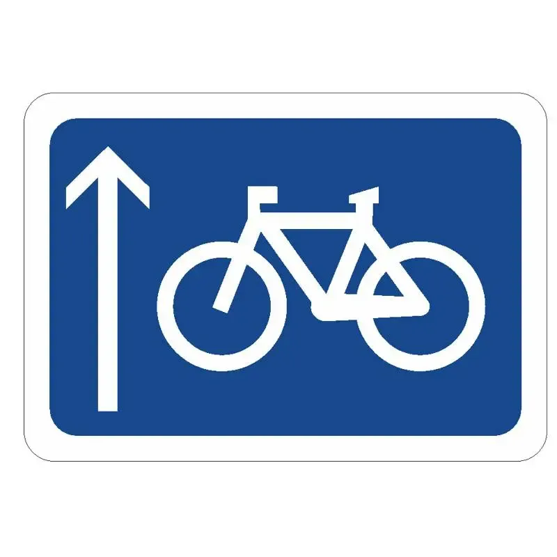 Señal vía ciclista próxima de acero 60 x 90 cm