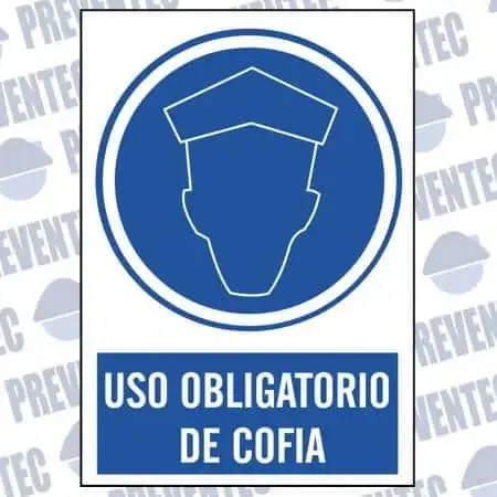 Señales obligatorias de seguridad: Uso obligatorio de cofia