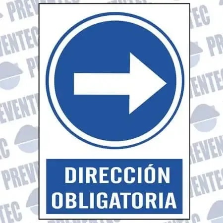 Señal de obligación : Dirección obligatoria