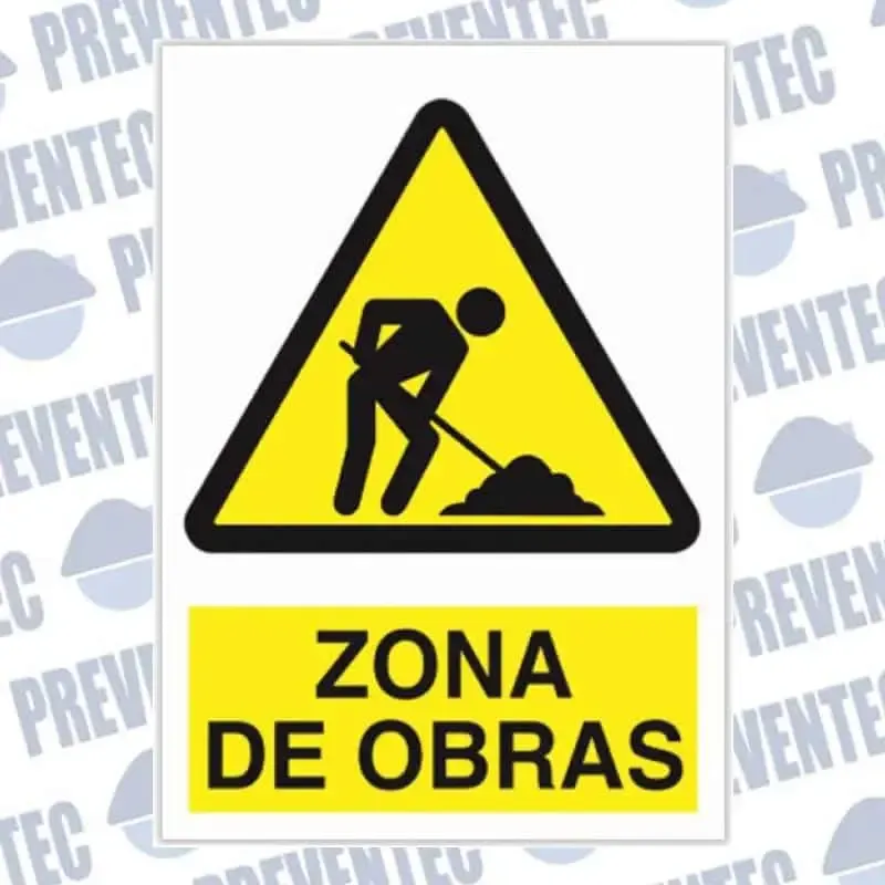 Señales de prevención de obras : Zona de obras