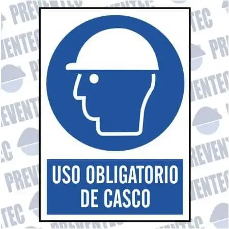 Señal de : Uso obligatorio de casco
