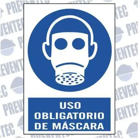 Señales de obligación en el trabajo : Uso obligatorio de máscara