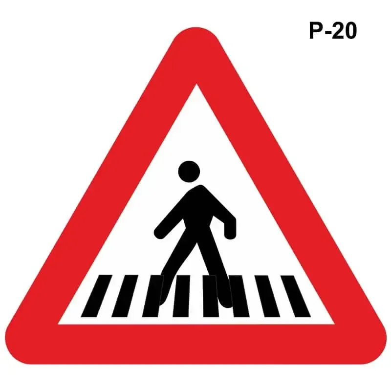 Señal tráfico paso peatones ( P-20 )