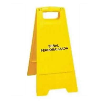 Caballete plegable con señal personalizada