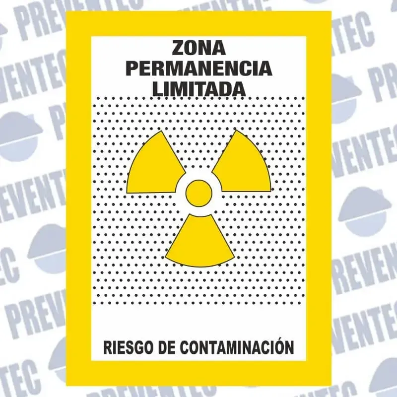 Señal Zona permanencia limitada, riesgo contaminación