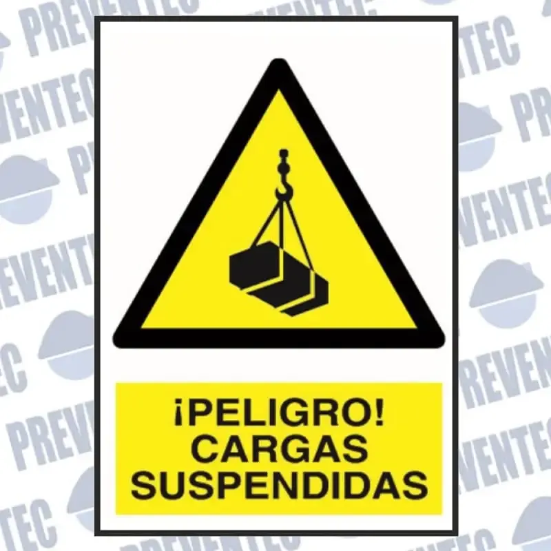 Señales de precaución : ¡ Peligro ! Cargas suspendidas