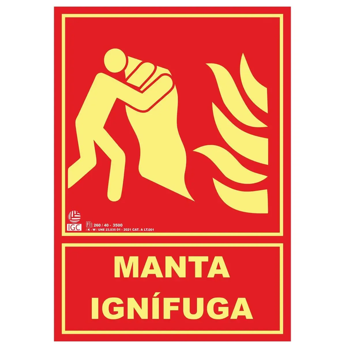 Señalización seguridad : Manta ignífuga