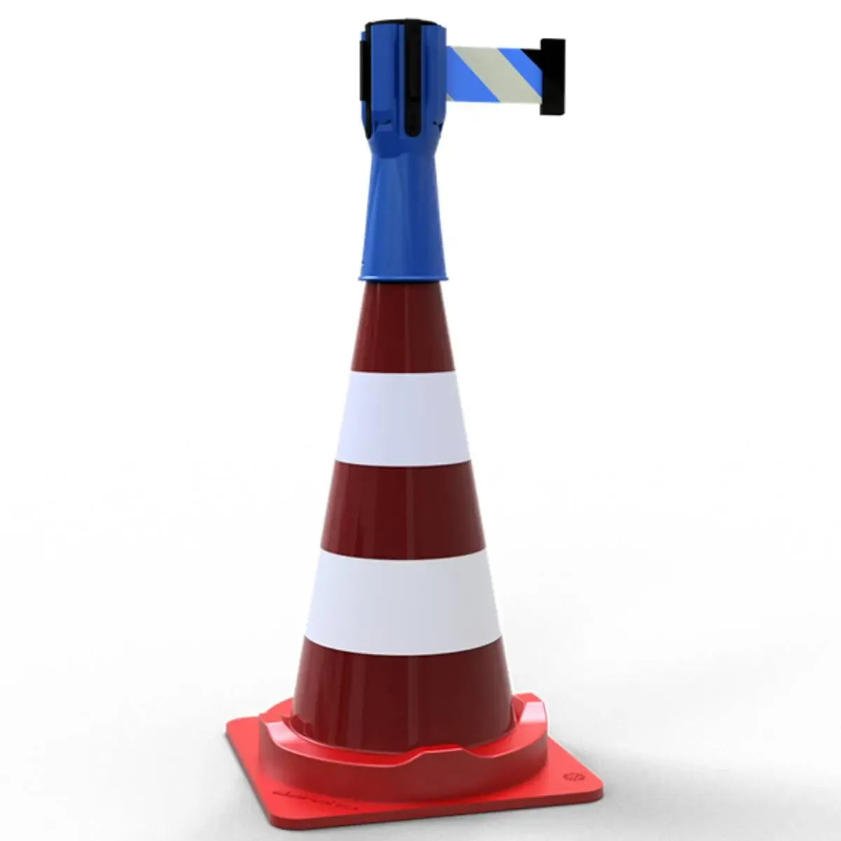 Tensacone con cinta azul y blanca extensible hasta 3 metros - Imagen 3