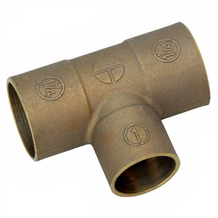 Tee SO Bronce Reducción 1 1/4 x 1 1/4 x 1 Pulgada Taumm