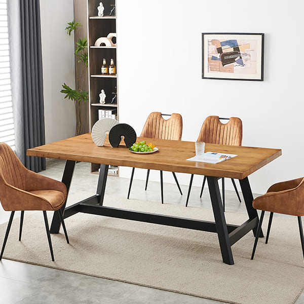 Comedor Oak Brown 6 Sillas fjäder