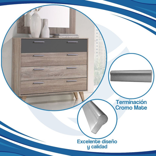 Tirador Manija Athuel 64 Mm Cajón Mueble Del Sur - Imagen 3