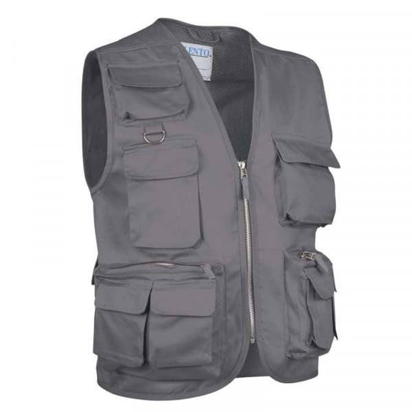 Chaleco de verano multibolsillos gris