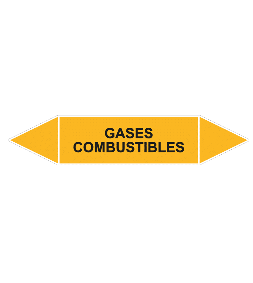 Señal de Marcaje tuberías. Gases combustibles