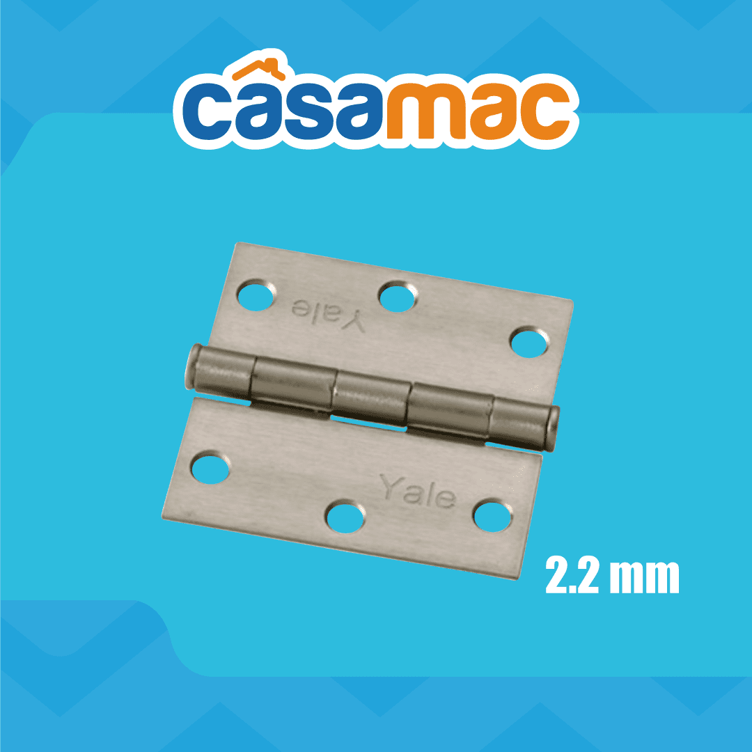 BISAGRA YALE BLISTER 3.5X3.5 2.2MM ACERO