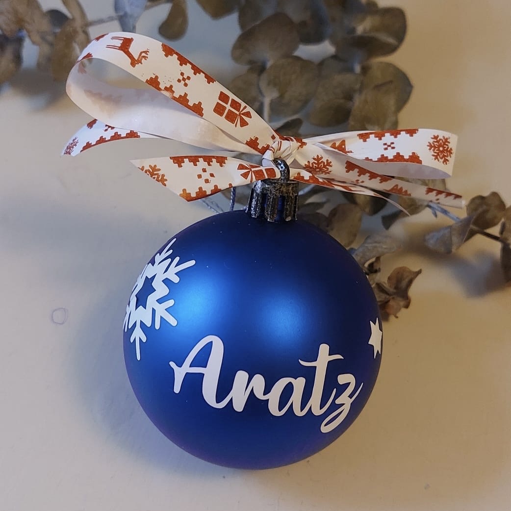 Bola Navidad Azul Personalizada