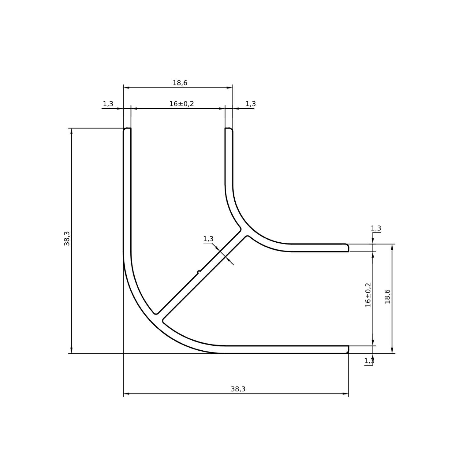 Pack 6 Uds Perfil Aluminio Ángulo Corto 2m - Imagen 2