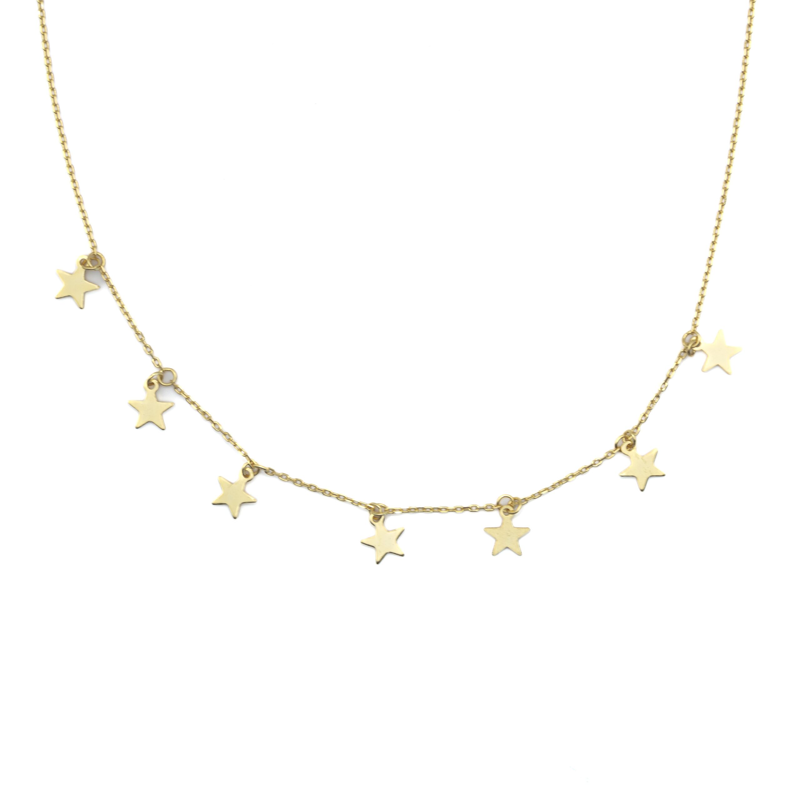 Gargantilla Dorada con Estrellas Colgantes Pequeñas - Imagen 3